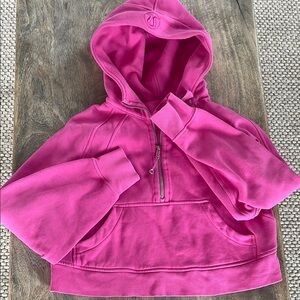 Lululemon Hot Pink Half Zip Scuba (XS/S)
